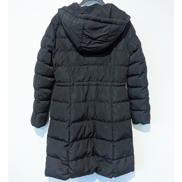 Marc New York Black Puffer Quilted Coat Zipper Hooded Jacket Parka - Picture 2 of 6